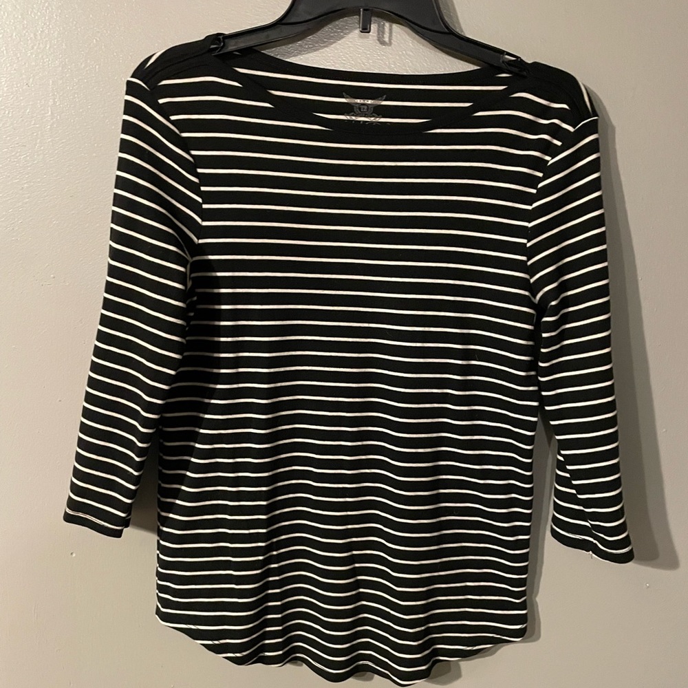 Black and White Striped Shirt